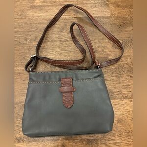 LaGaksta made in Italy leather crossbody gray and brown